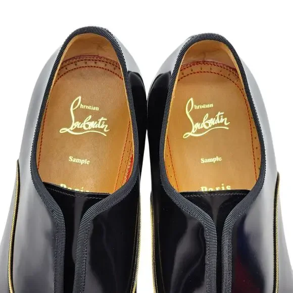 Christian Louboutin Alpha Male Patent Leather Oxford Shoes Black EU 42.5 US 9.5